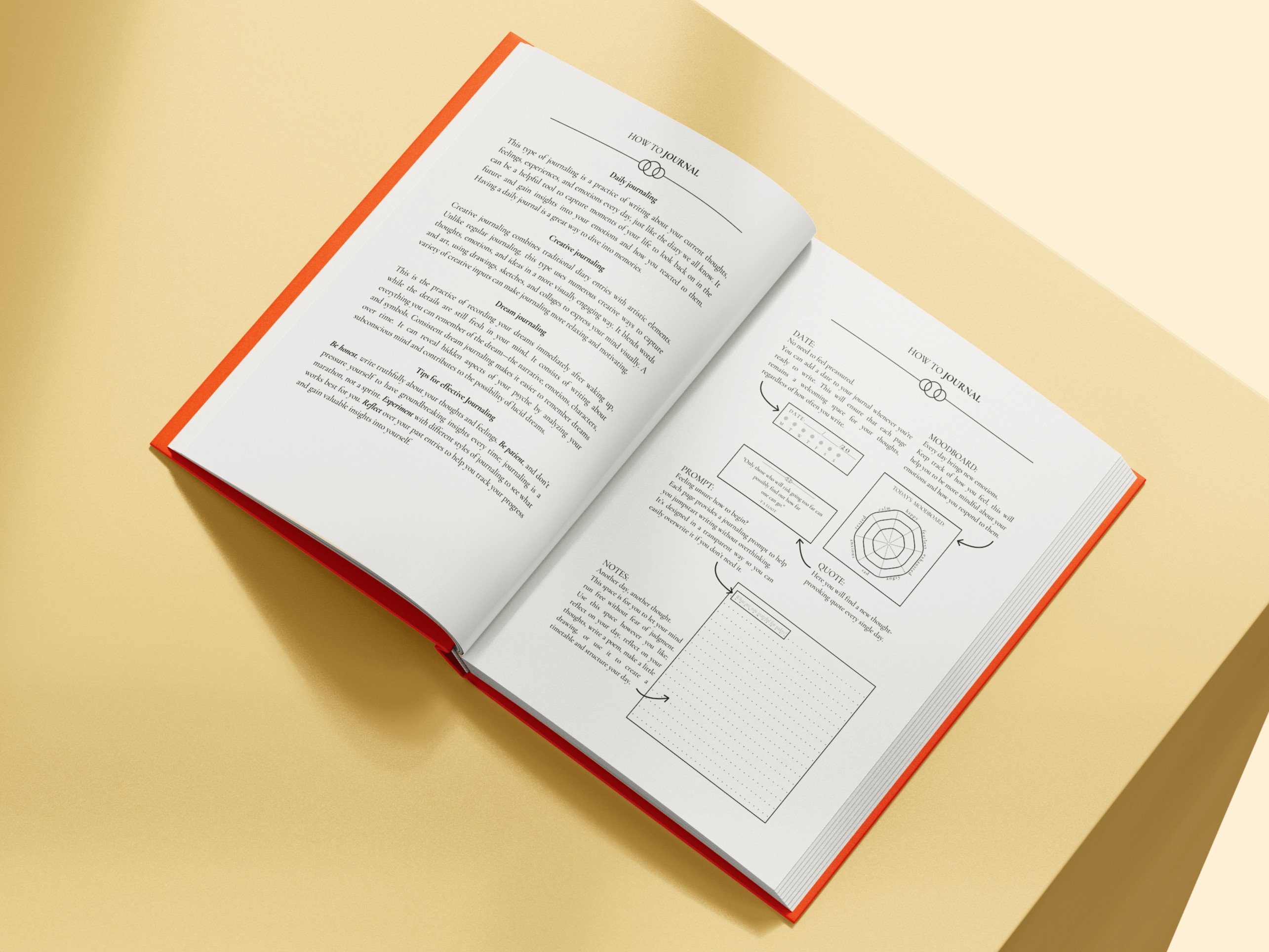 The OpenThought Journal with its beautiful sand yellow cover